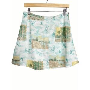 Girl Of The Earth Vintage Mint Trees Chelsea High-Waist Mini Skirt Size L